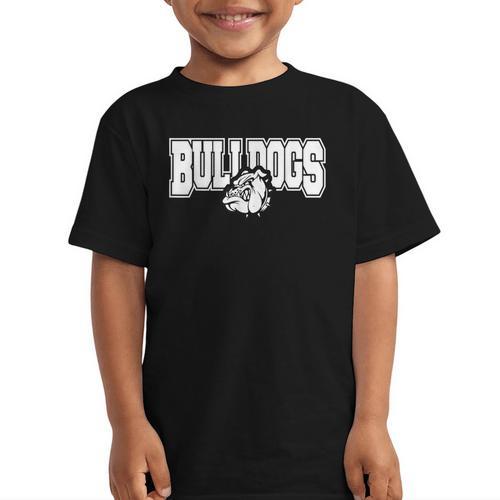 Bulldogs High School Spirit Fan Team Bulldog Back To School Graphic Kid T-Shirt - Savourry