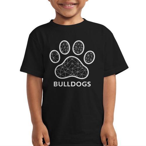 Bulldogs Tshirt Mascot Back To School Outfit Team Spirit Graphic Kid T-Shirt - Savourry