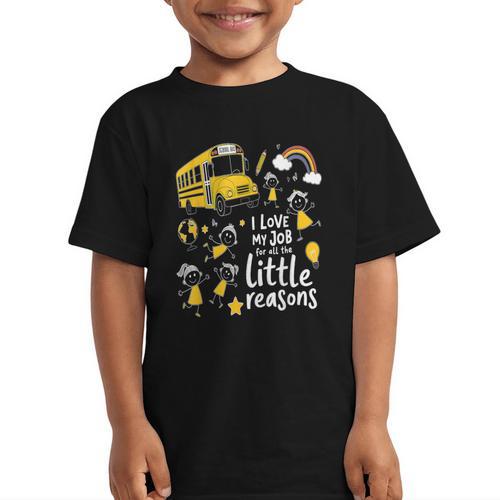 Bus Driver I Love My Job Little Reasons Back To School Graphic Kid T-Shirt - Savourry