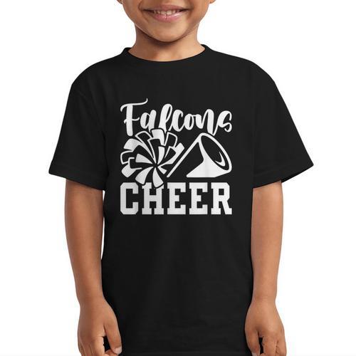 Cheer Falcons Back To School Spirit Graphic Kid T-Shirt - Savourry