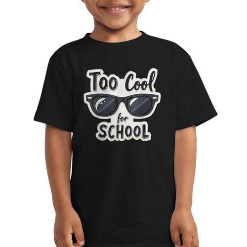 Too Cool For School Sunglasses First Day Back To School Graphic Kid T-Shirt - Savourry