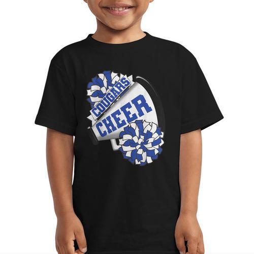 Cougars Cheer Back To School Cheerleading Spirit B Graphic Kid T-Shirt - Savourry