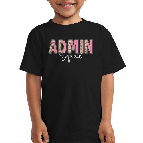 Cute Admin Squad Crew Team Back To School Administration Graphic Kid T-Shirt - Savourry