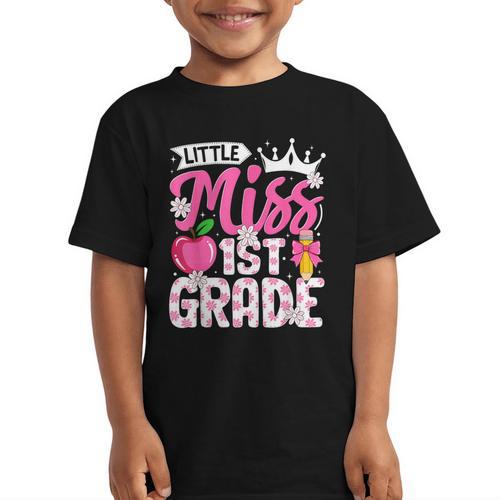 Cute Back To School 1st Grade Girls Kids First Day Of School Graphic Kid T-Shirt - Savourry