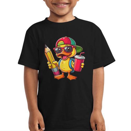 Cute Duck Lover Pencil Back To School Kids Boys Girls Graphic Kid T-Shirt - Savourry