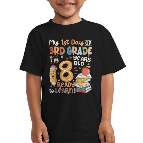 Cute My First Day Of 3rd Grade Back To School Boys Girls Graphic Kid T-Shirt - Savourry
