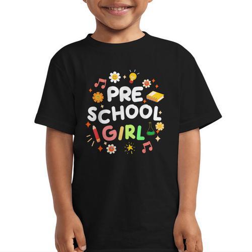 Cute Preschool Girl First Day Of School Back To School Graphic Kid T-Shirt - Savourry