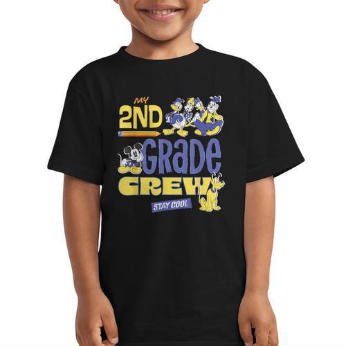 Disney My 2nd Grade Crew Stay Cool Back To School Friends Graphic Kid T-Shirt - Savourry