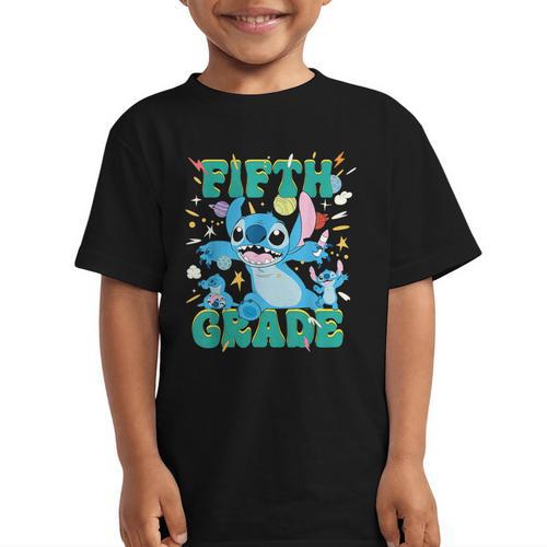 Disney Stitch Fifth Grade Back To School 1st Day Of School Graphic Kid T-Shirt - Savourry