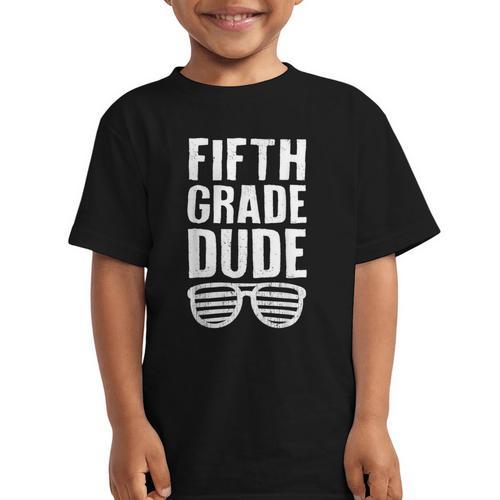 Fifth Grade Dude First Day Back To School Boys Kids Graphic Kid T-Shirt - Savourry