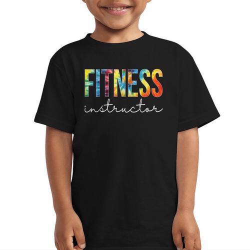 Fitness Instructor Tie Dye Back To School For Women For Work Graphic Kid T-Shirt - Savourry