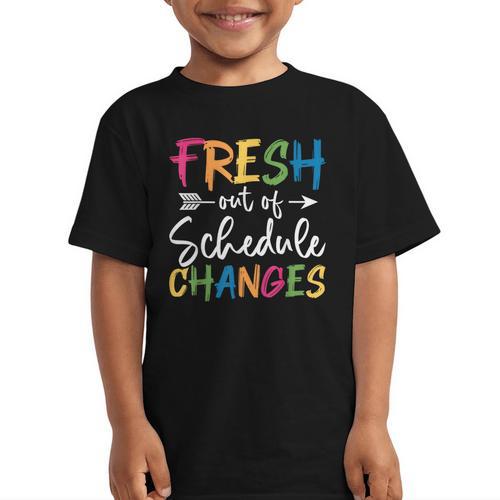 Fresh Out Of Schedule Changes Counselor Back To School Graphic Kid T-Shirt - Savourry