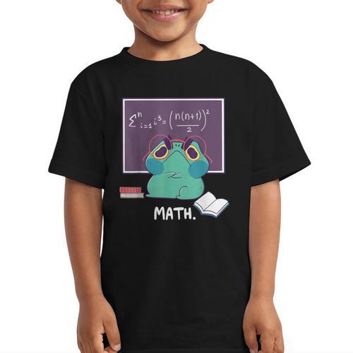 Frog Hates Math Kawaii Science Back To School Kids Graphic Kid T-Shirt - Savourry