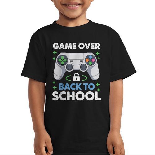 Game Over Back To School Kids First Day School Graphic Kid T-Shirt - Savourry
