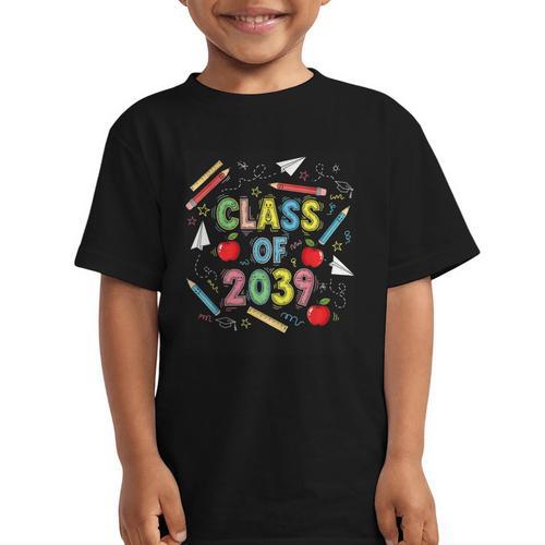 Graduation Class Of 2039 Groow With Me Senior Back To School Graphic Kid T-Shirt - Savourry