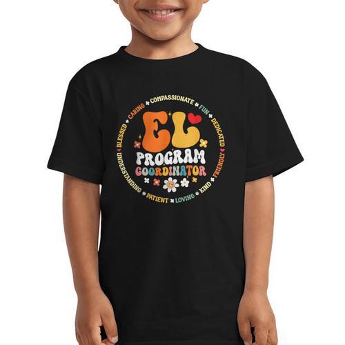 Groovy EL Program Coordinator Appreciation Back To School Graphic Kid T-Shirt - Savourry
