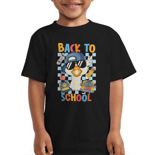 Happy First Day Of School Back To School Goose Boys Kids Graphic Kid T-Shirt - Savourry
