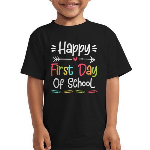Happy First Day Of School Back To School Kids Students Graphic Kid T-Shirt - Savourry