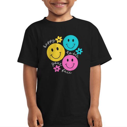 Happy To See Your Face Back To School First Day Of School Graphic Kid T-Shirt - Savourry