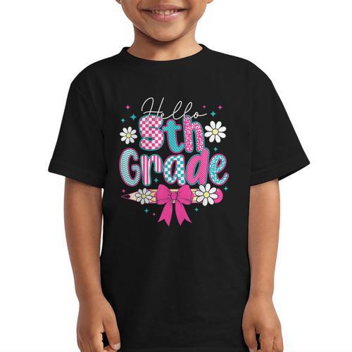 Hello Fifth Grade Team 5th Grade Back To School Boys Girls Graphic Kid T-Shirt - Savourry