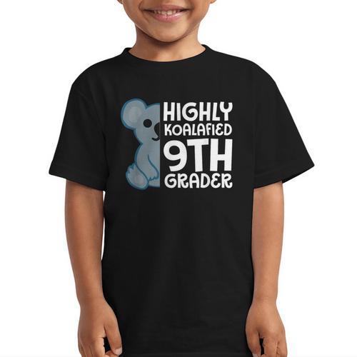 Highly Koalafied 9th Grader Koala Back To School Graphic Kid T-Shirt - Savourry