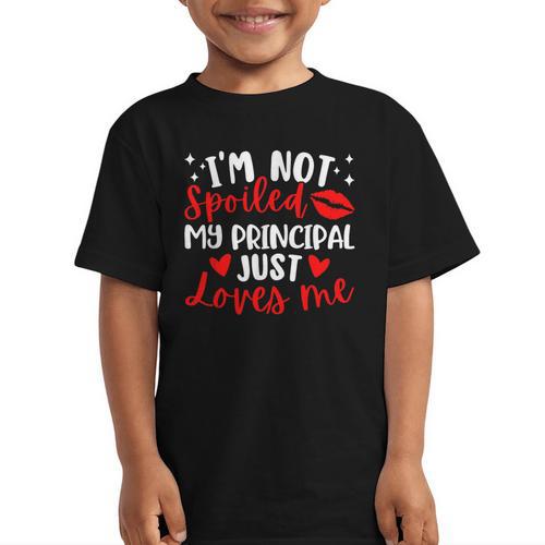 I'm Not Spoiled My Principal Just Loves Me Back To School Graphic Kid T-Shirt - Savourry