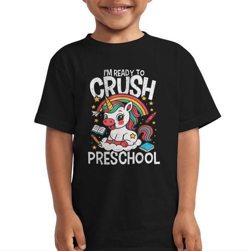 I'm Ready To Crush Preschool Unicorn Back To School Girls Graphic Kid T-Shirt - Savourry