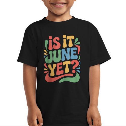 Is It June Yet Back To School Student Groovy Kids Graphic Kid T-Shirt - Savourry