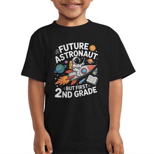 Kids Future Astronaut 2nd Grade Student Back To School Boys Kids Graphic Kid T-Shirt - Savourry