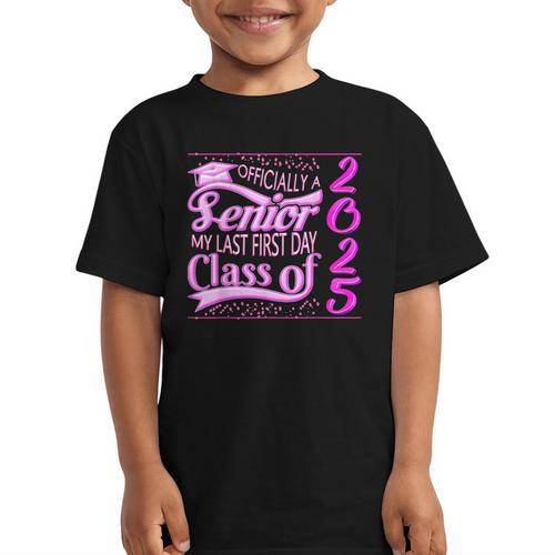 My Last First Day Senior Back To School 2025 Class Of 2025 Graphic Kid T-Shirt - Savourry