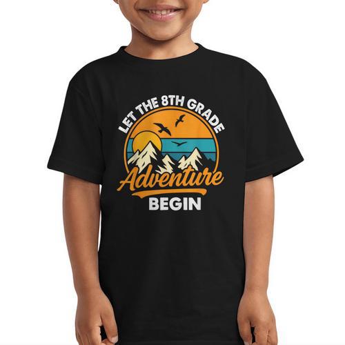 Let The 8th Grade Adventure Begin Back To School Graphic Kid T-Shirt - Savourry