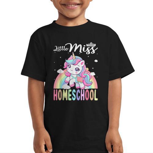 Little Miss Homeschool Back To School Girls Homeschool Graphic Kid T-Shirt - Savourry