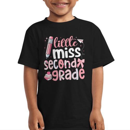 Little Miss Second Grade Back To School 2nd Grader Student Graphic Kid T-Shirt - Savourry
