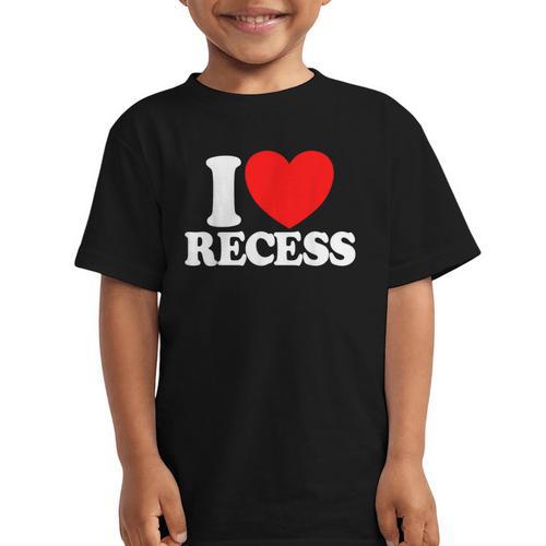 I Love Recess Red Heart Back To School Kids Recess Graphic Kid T-Shirt - Savourry