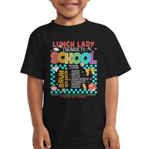 Lunch Lady Back To School Tour Cooking Worker Cafeteria Crew Graphic Kid T-Shirt - Savourry