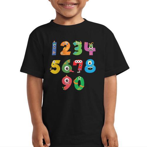 Monster Numbers Learning Cute Numbers 0-9 Back To School Graphic Kid T-Shirt - Savourry