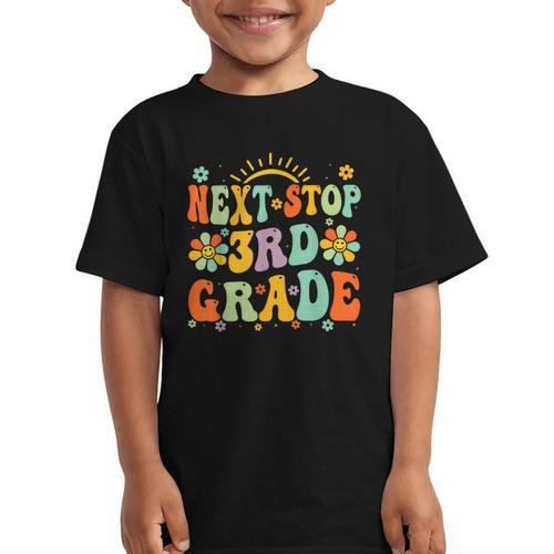 Next Stop 3rd Grade Graduation To Third Grade Back To School Graphic Kid T-Shirt - Savourry