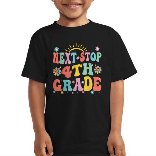 Next Stop 4th Grade Graduation To Forth Grade Back To School Graphic Kid T-Shirt - Savourry