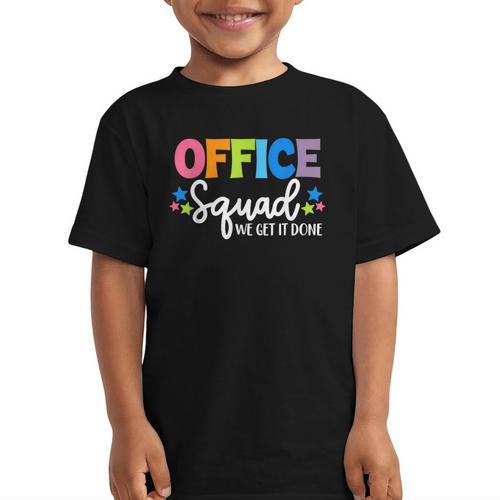 Office Squad We Get It Done Back To School First Day Graphic Kid T-Shirt - Savourry