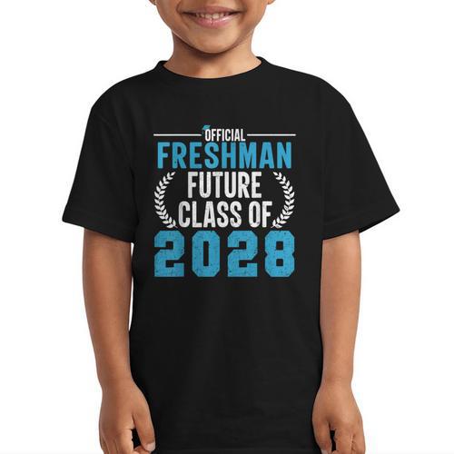 Official Freshman Future Class Of 2028 Back To School Graphic Kid T-Shirt - Savourry