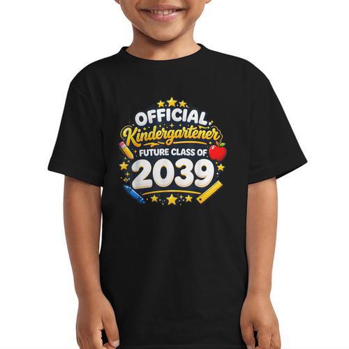 Official Kindergartener Future Class Of 2039 Back To School Graphic Kid T-Shirt - Savourry
