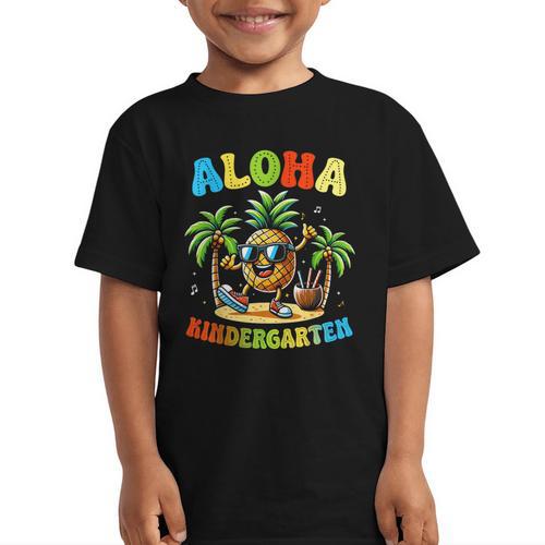 Pinapple Beach Back To School Day Aloha Kindergarten Graphic Kid T-Shirt - Savourry