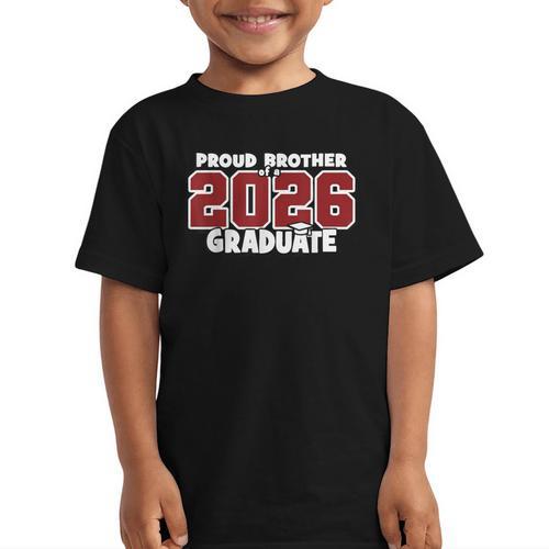 Proud Brother Of 2026 Graduate Matching Back To School M Graphic Kid T-Shirt - Savourry