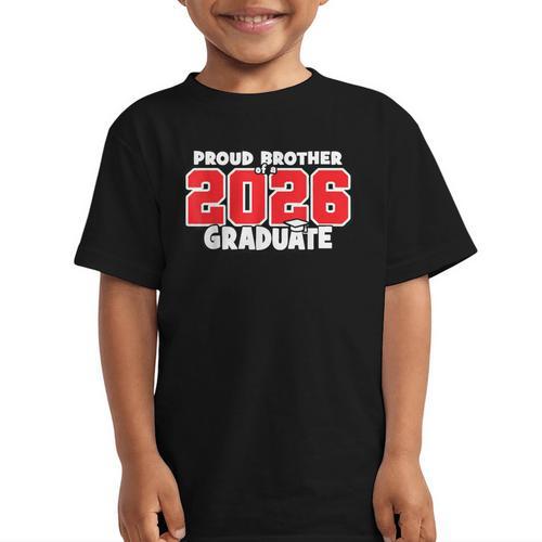 Proud Brother Of 2026 Graduate Matching Back To School R Graphic Kid T-Shirt - Savourry