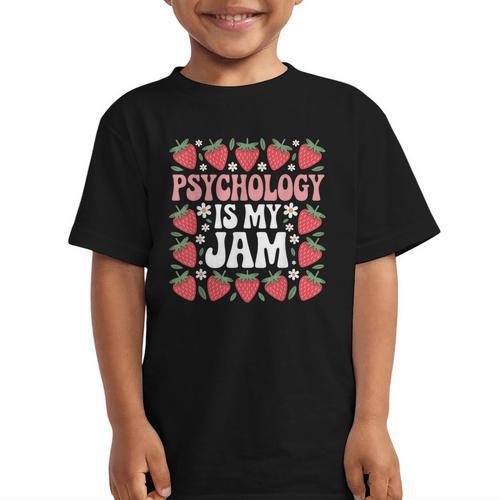 Psychology Is My Jam School Psychologist Back To School Graphic Kid T-Shirt - Savourry