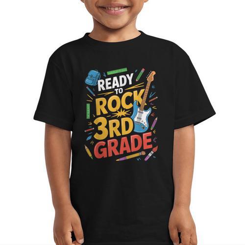 Ready To Rock 3rd Grade Music Back To School Graphic Kid T-Shirt - Savourry