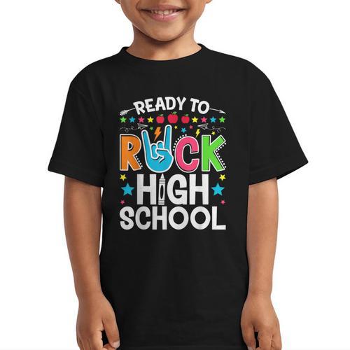 Ready To Rock High School First Day Back To School Graphic Kid T-Shirt - Savourry