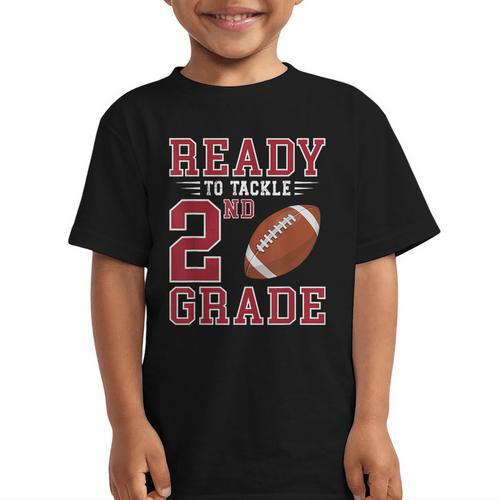 Ready To Tackle 2nd Grade Back To School First Day Of School Graphic Kid T-Shirt - Savourry