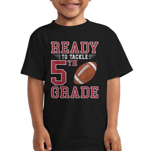 Ready To Tackle 5th Grade Back To School First Day Of School Graphic Kid T-Shirt - Savourry