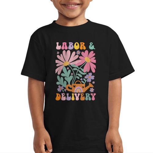 Retro Labor And Delivery Nurse Back To School Men Women Graphic Kid T-Shirt - Savourry
